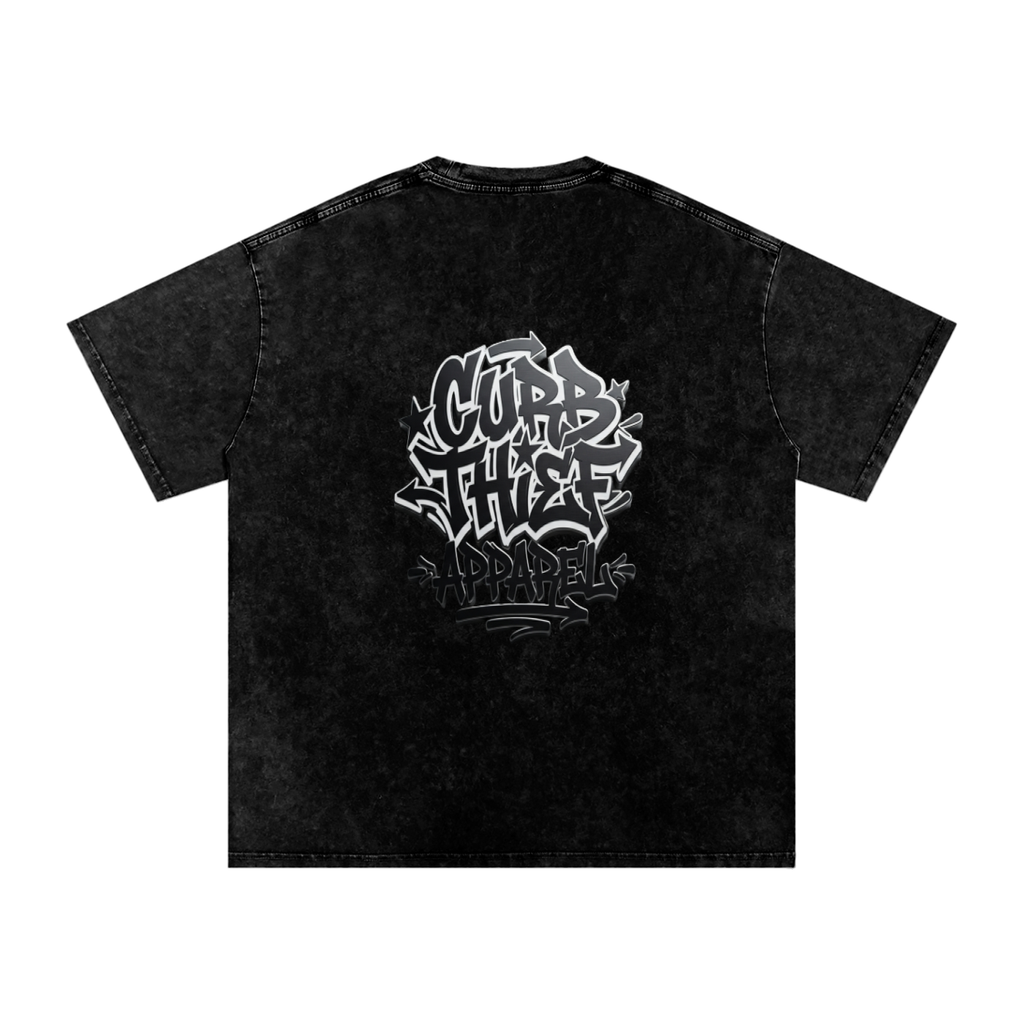 "VOID" Oversized Snow Washed Cotton T-Shirt