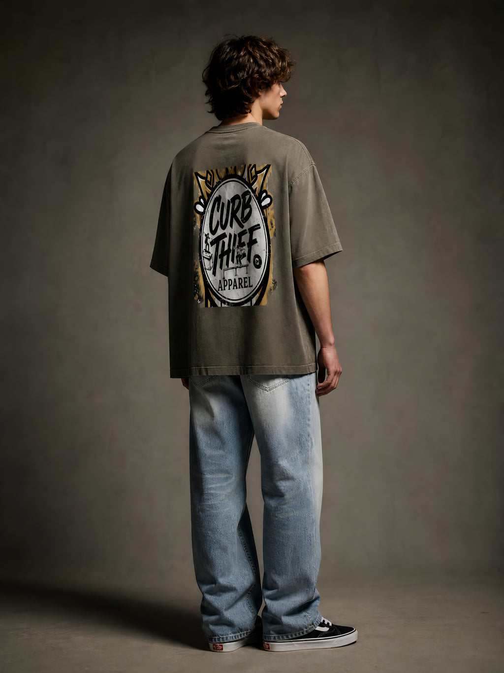 "CORE " Oversized 100%Cotton T-Shirt Vintage Washed