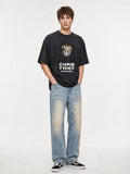 "CURB"  Hand-Frayed 100% Cotton Vintage Washed T-Shirt