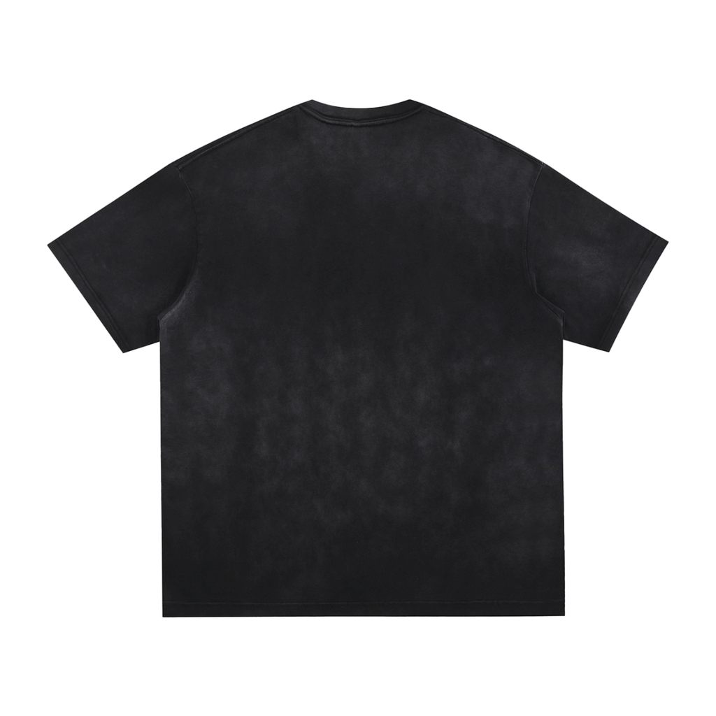 "CURB"  Hand-Frayed 100% Cotton Vintage Washed T-Shirt