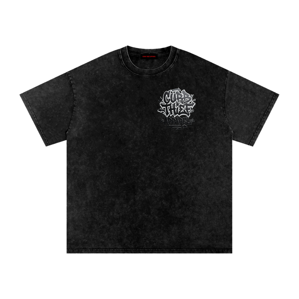 "VOID" Oversized Snow Washed Cotton T-Shirt