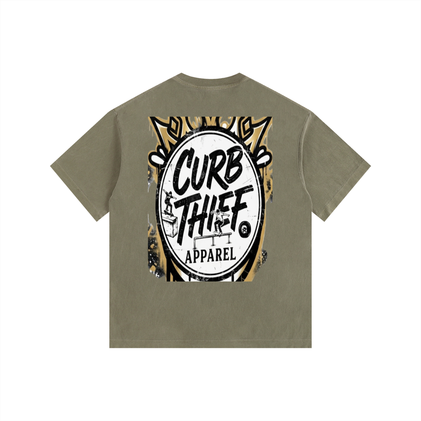 "CORE " Oversized 100%Cotton T-Shirt Vintage Washed