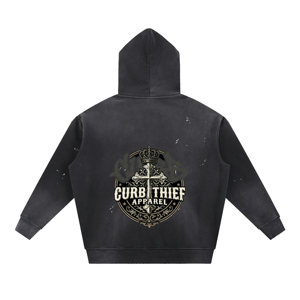 ASSET Vintage Wash Frayed Fleece Hoodie ASSET