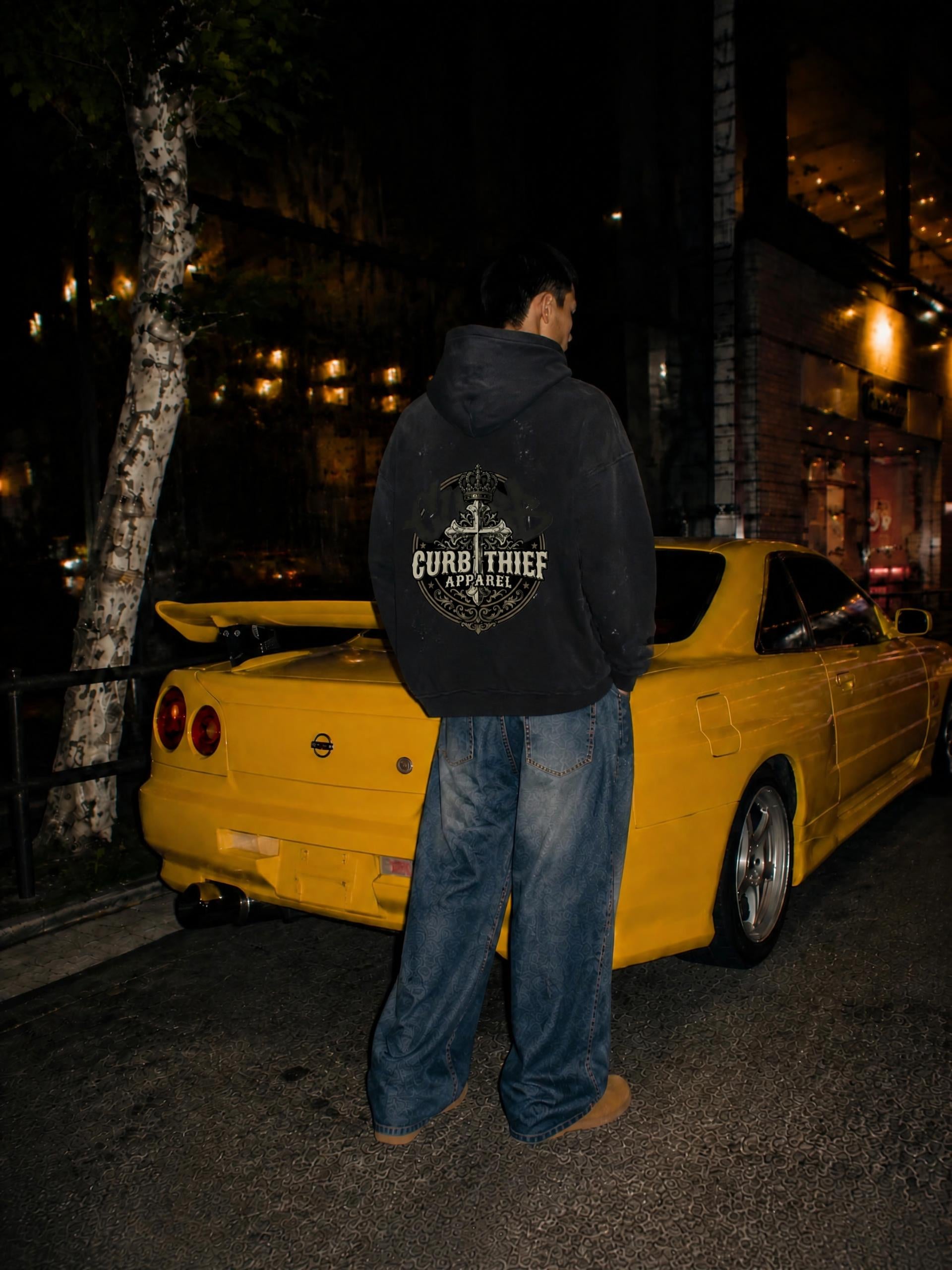 ASSET Vintage Wash Frayed Fleece Hoodie ASSET
