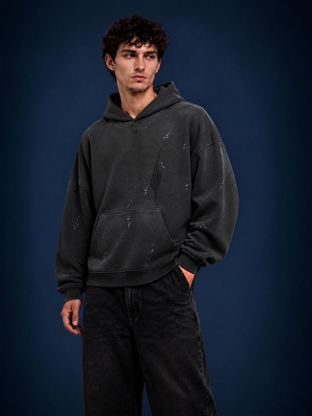 ASSET Vintage Wash Frayed Fleece Hoodie ASSET