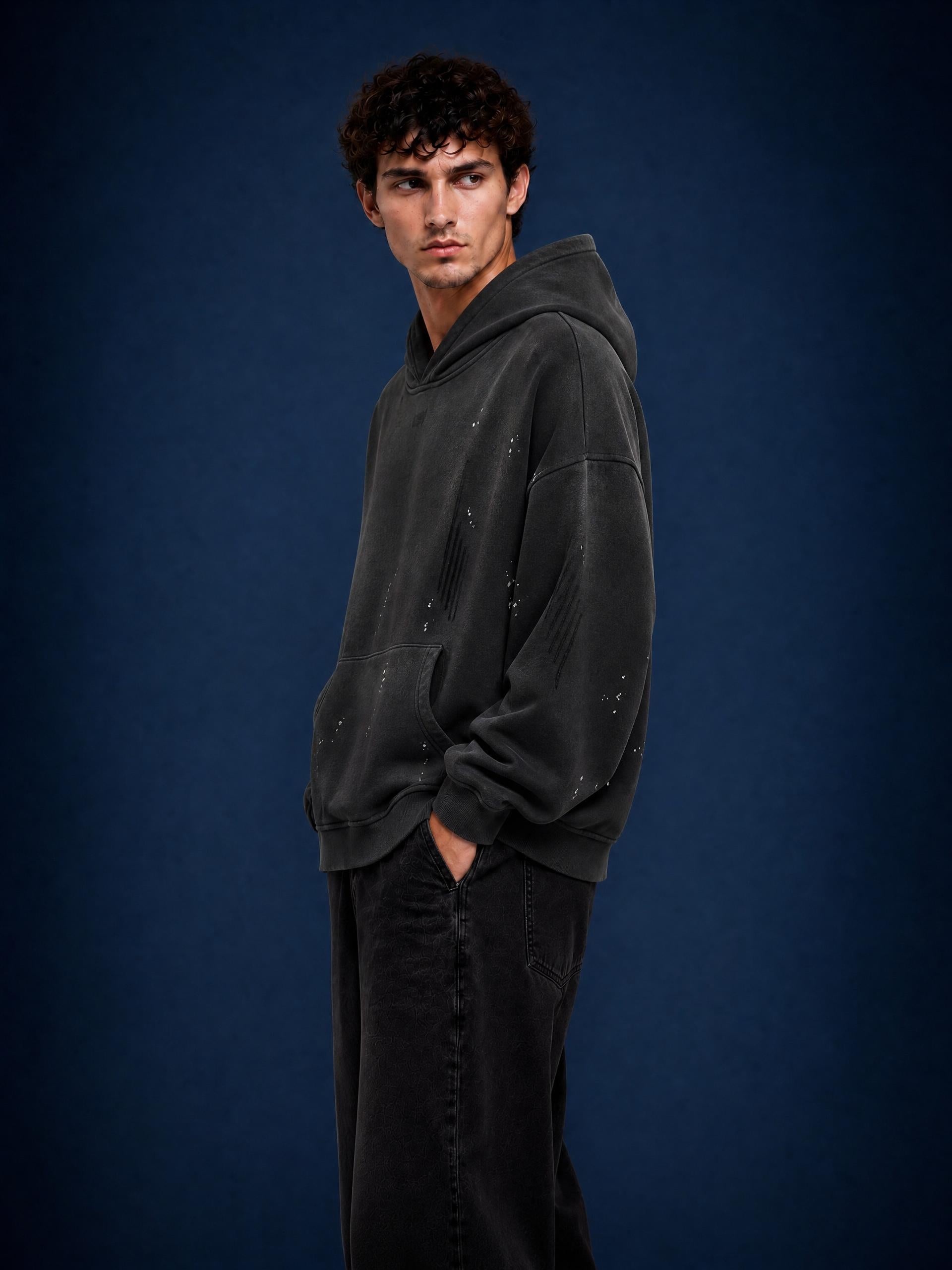 ASSET Vintage Wash Frayed Fleece Hoodie ASSET